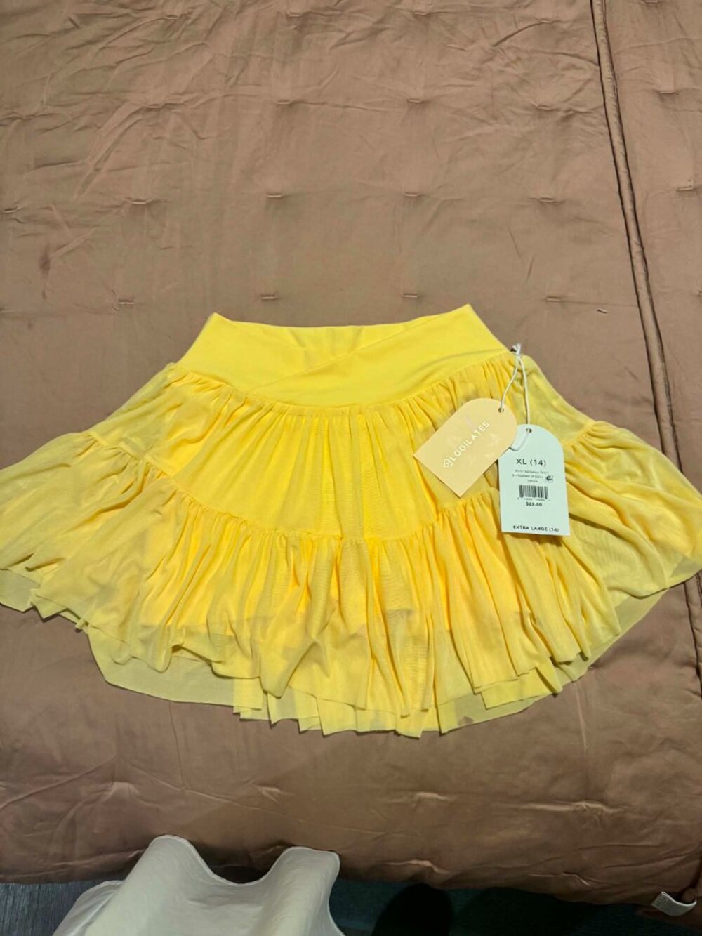 NWT Blogilates Girls Mommy & Me Ballerina Skort YELLOW